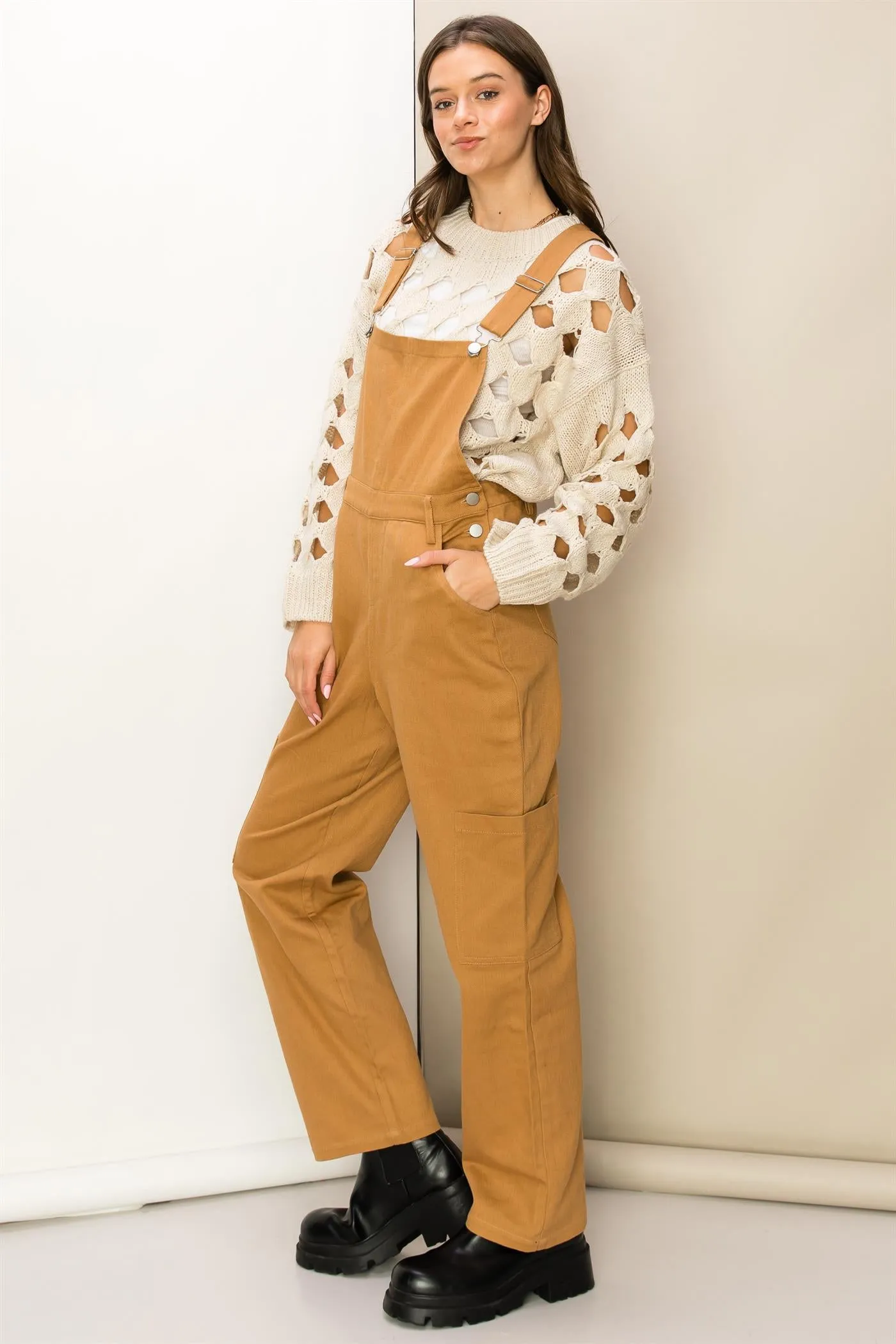 HF23F286-UTILITY OVERALLS WITH ADJUSTABLE STRAPS