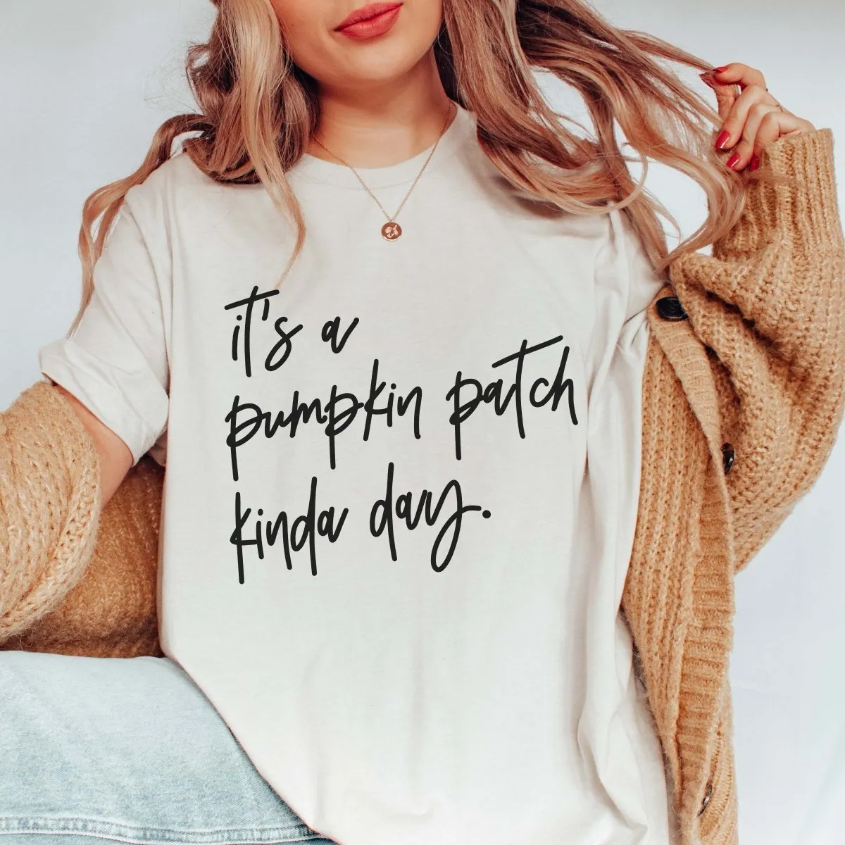 It's A Pumpkin Patch Kinda Day Wholesale Bella Graphic Tee - Quick Shipping