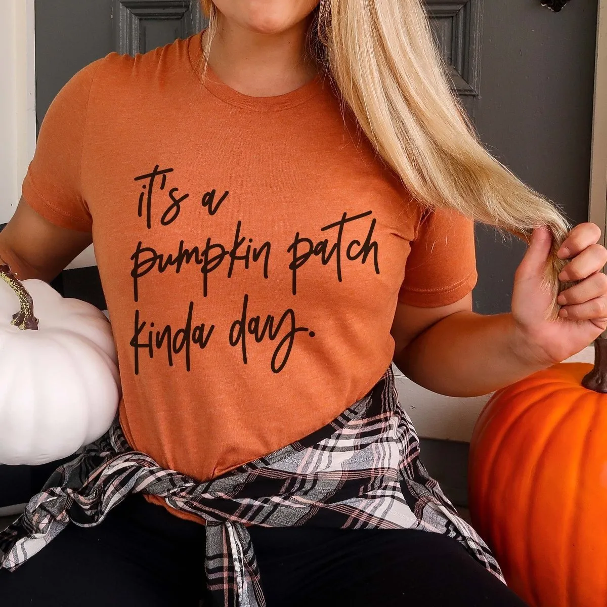 It's A Pumpkin Patch Kinda Day Wholesale Bella Graphic Tee - Quick Shipping