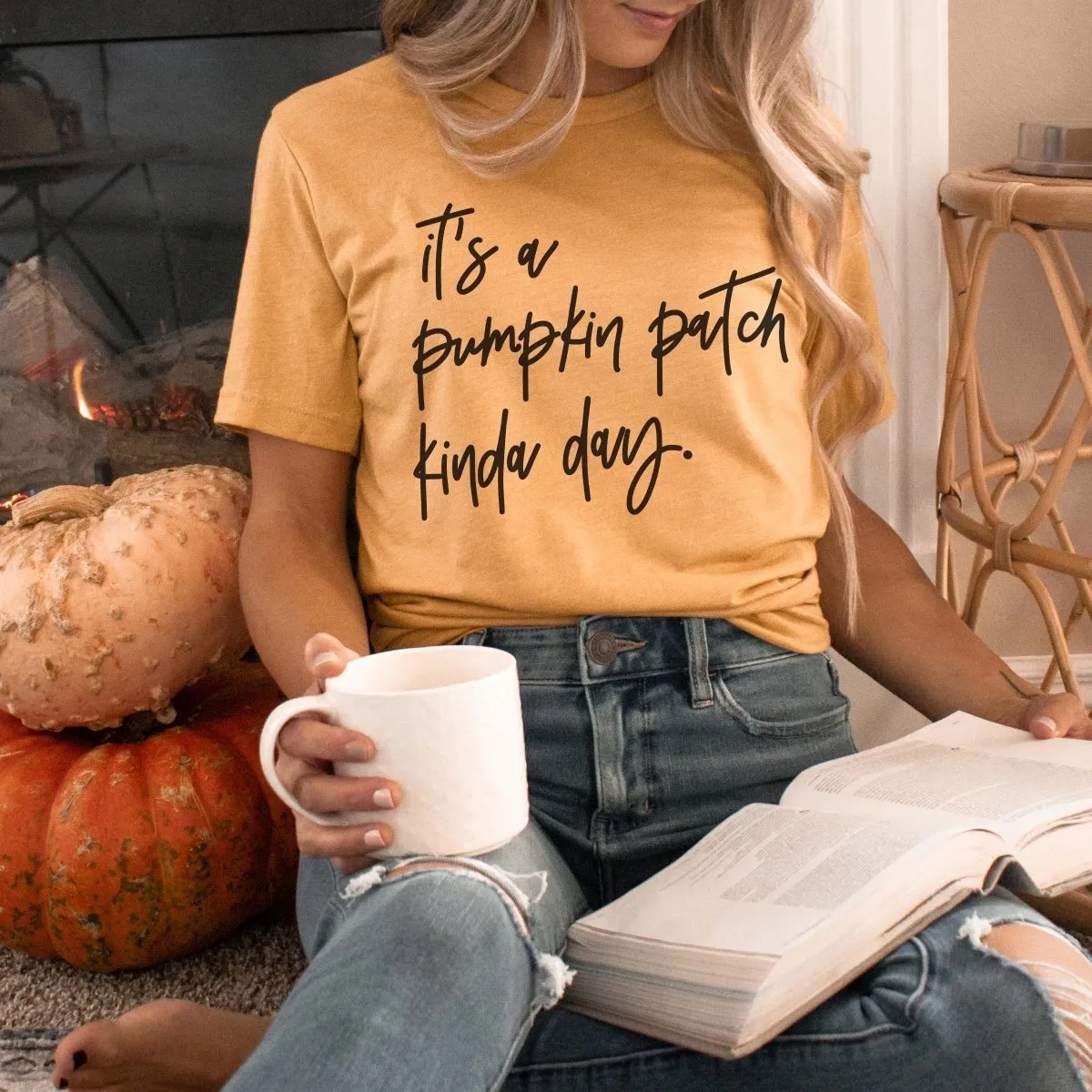 It's A Pumpkin Patch Kinda Day Wholesale Bella Graphic Tee - Quick Shipping