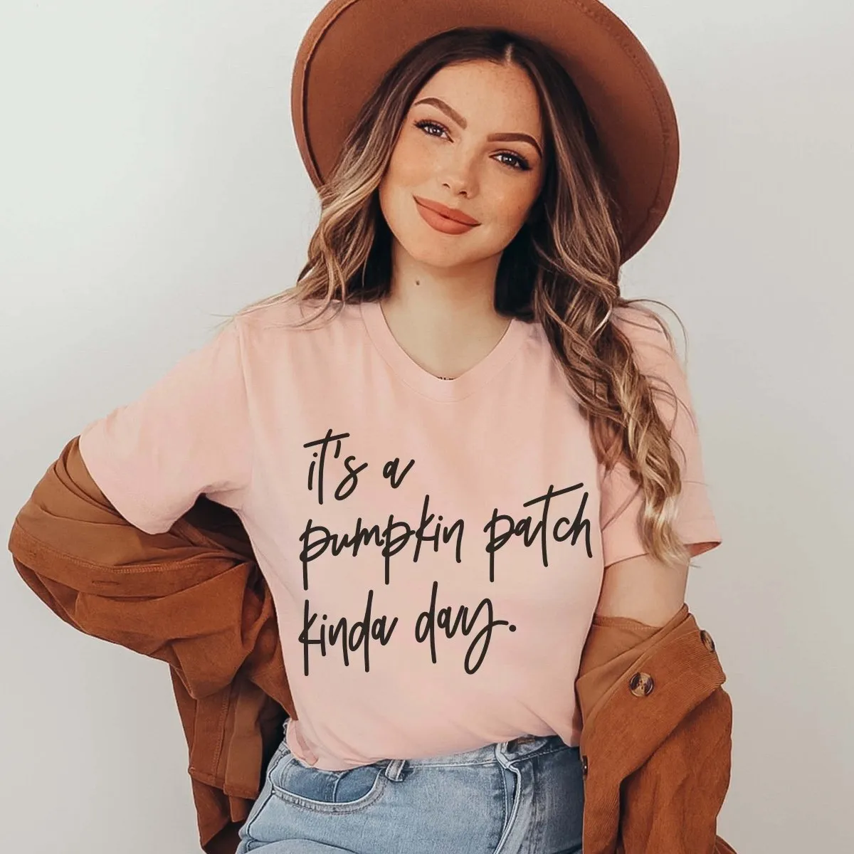 It's A Pumpkin Patch Kinda Day Wholesale Bella Graphic Tee - Quick Shipping