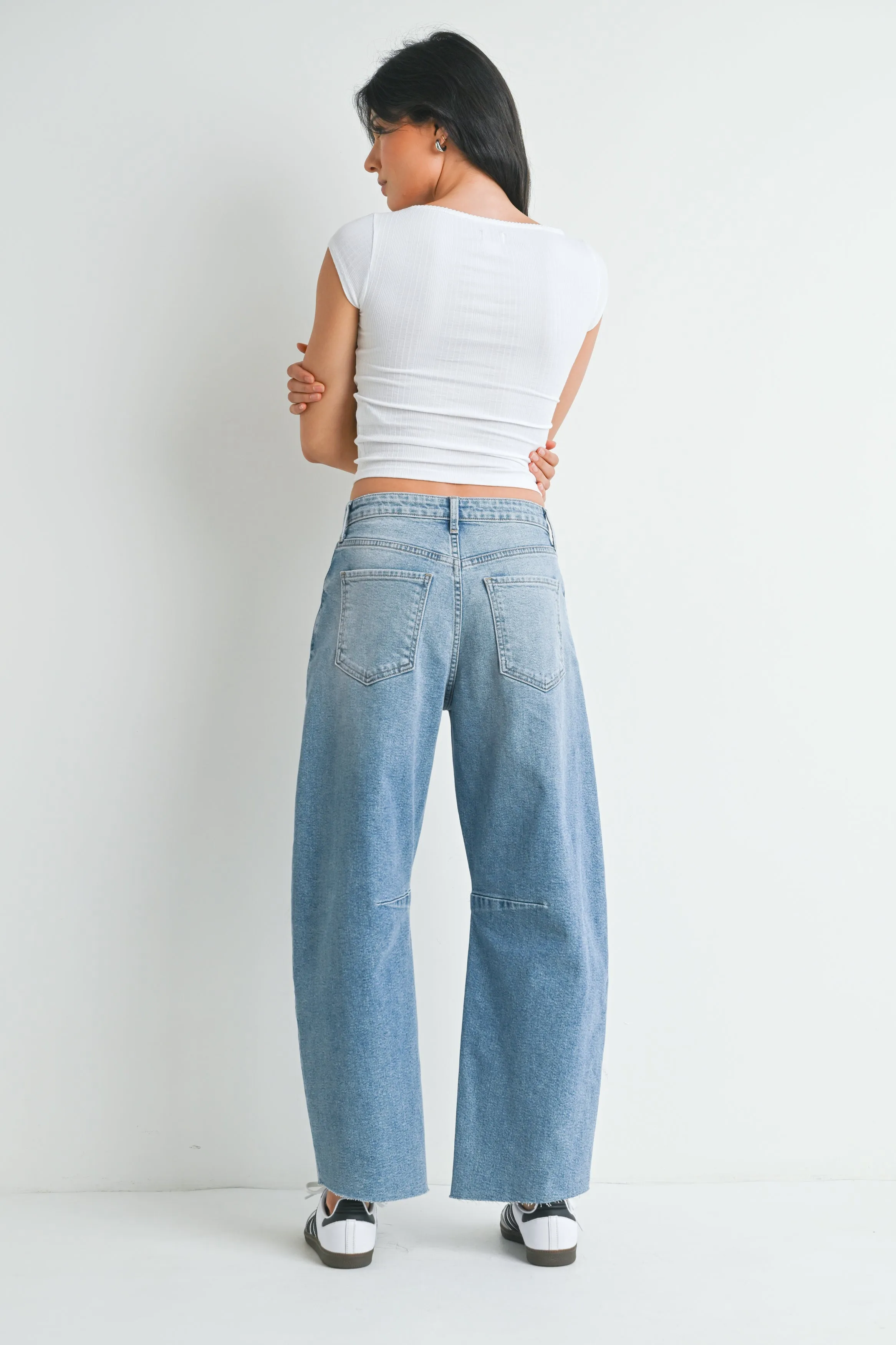 Just Black - Barrel Jean with Seams