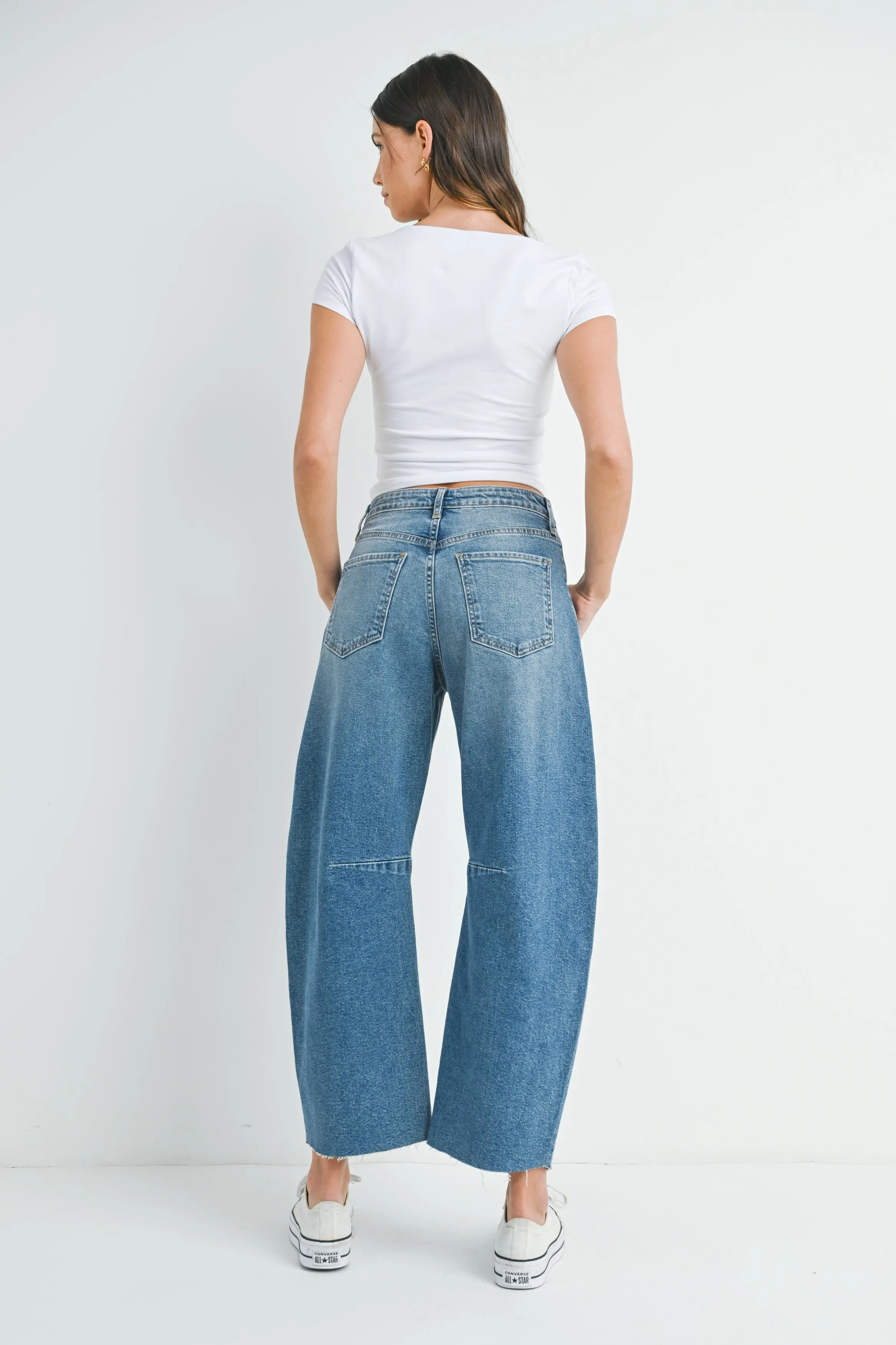 Just Black - Barrel Jean with Seams