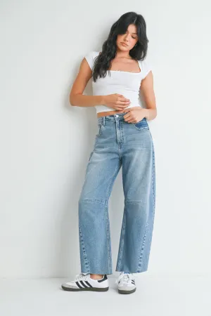 Just Black - Barrel Jean with Seams