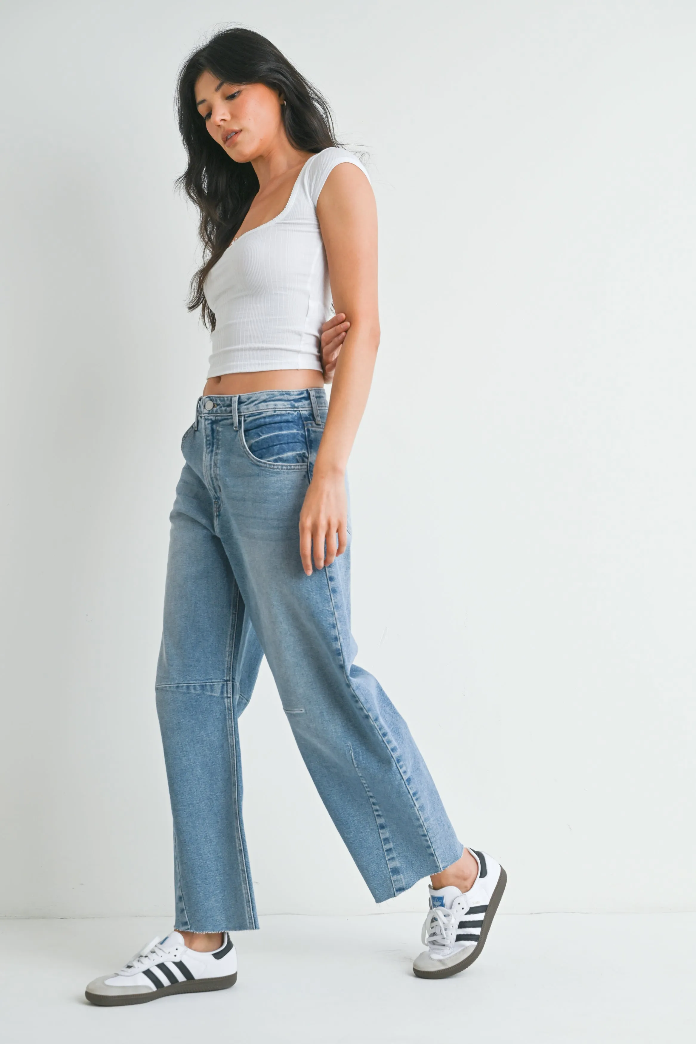 Just Black - Barrel Jean with Seams