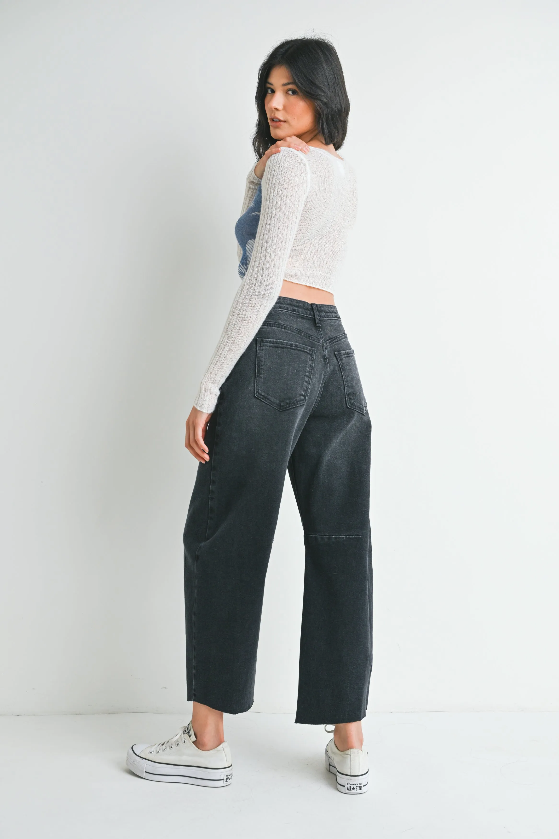 Just Black - Barrel Jean with Seams