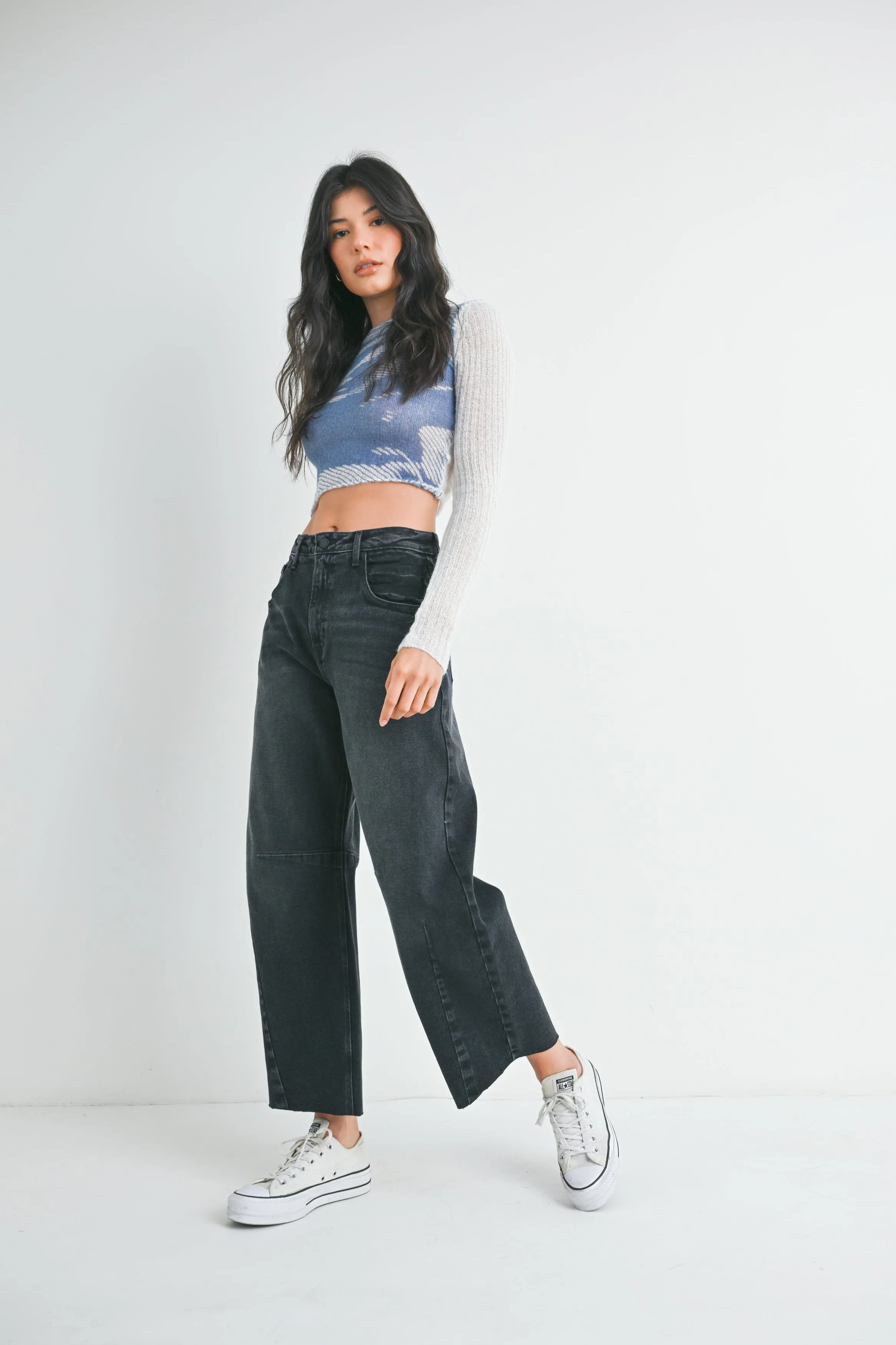 Just Black - Barrel Jean with Seams