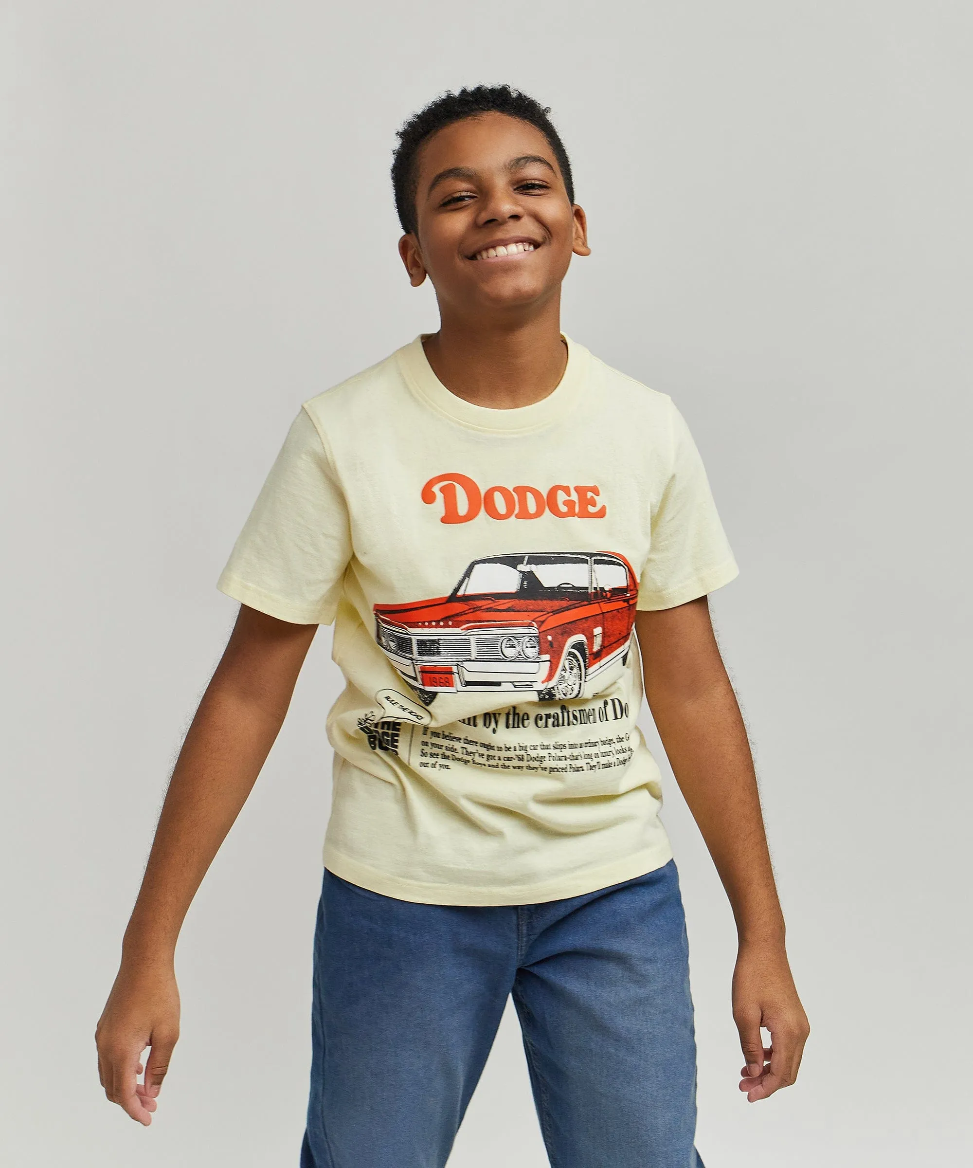 Kids Dodge Boys Short Sleeve Tee - Khaki