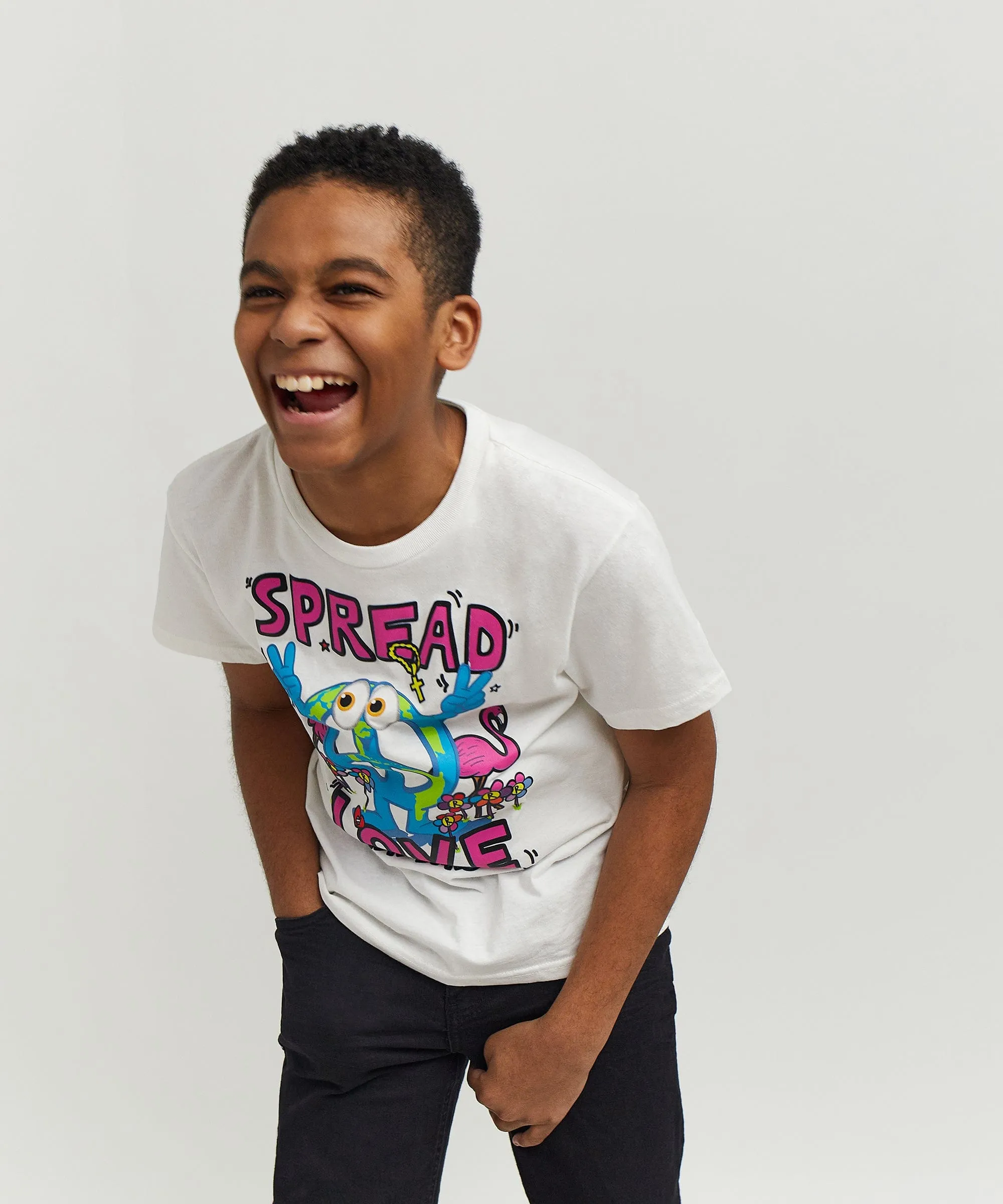 Kids Spread Love Tee - White