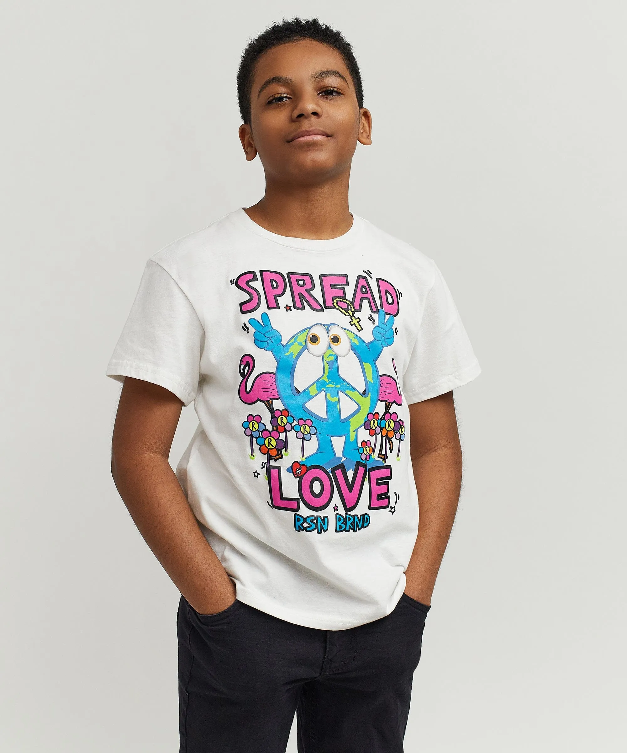 Kids Spread Love Tee - White