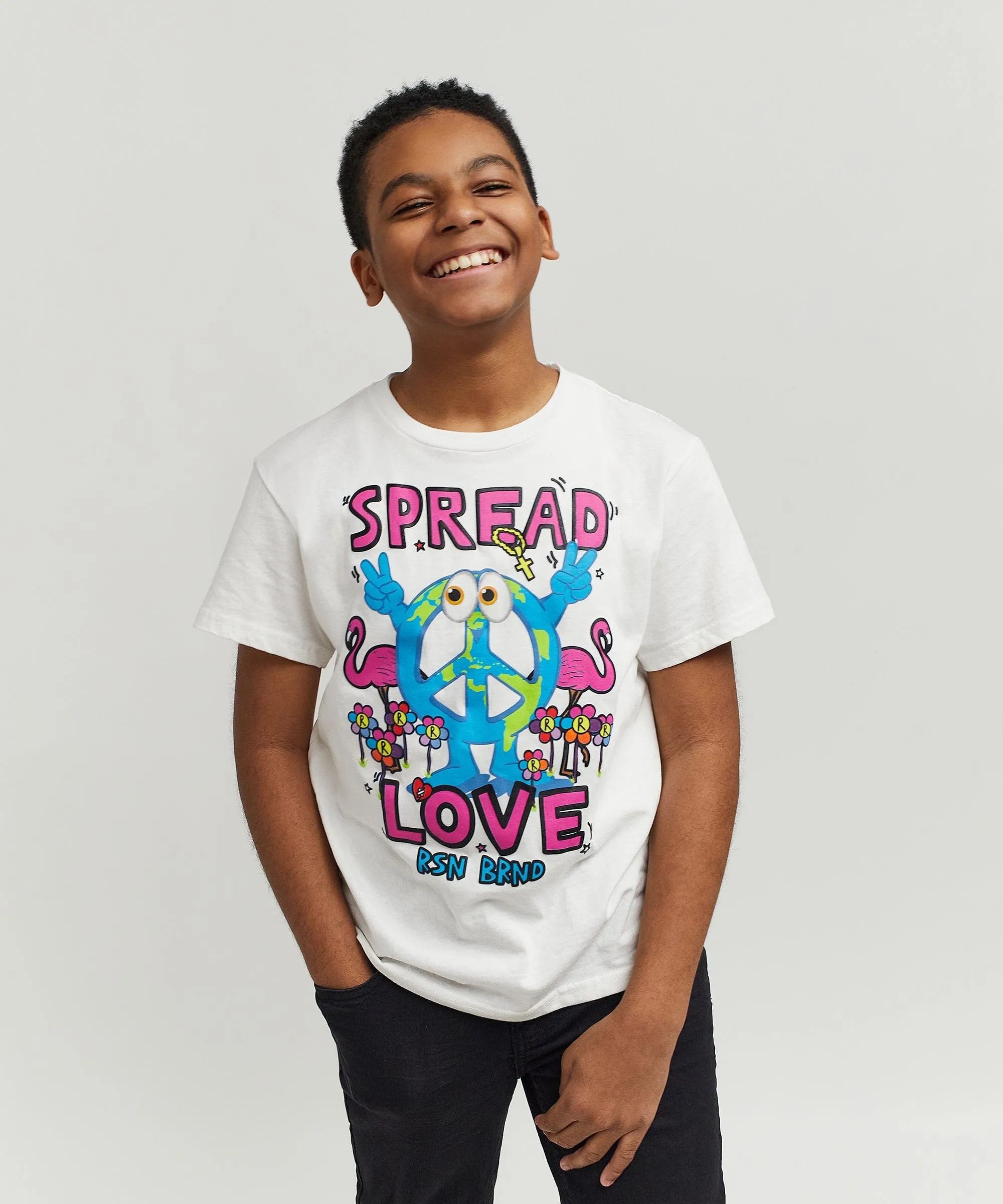 Kids Spread Love Tee - White