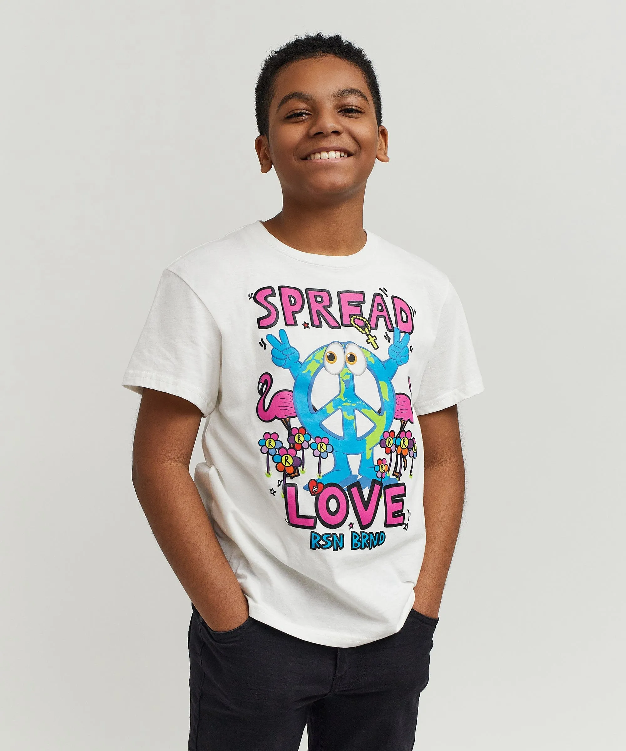 Kids Spread Love Tee - White