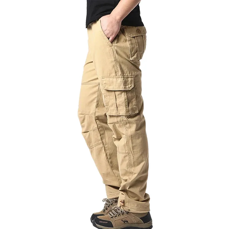 Large Pocket Loose Overalls Outdoor Cotton Tactical Pants