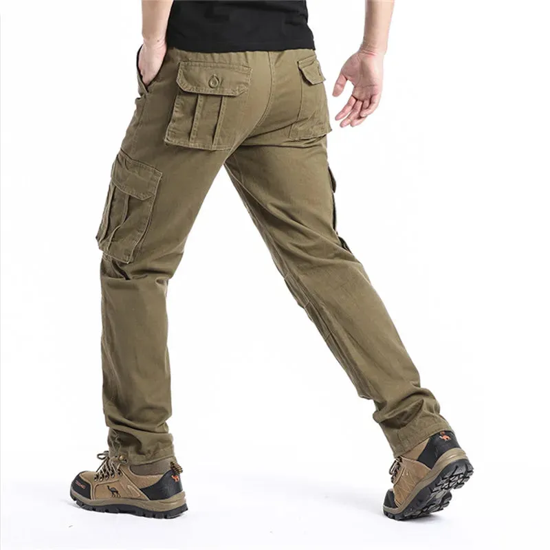 Large Pocket Loose Overalls Outdoor Cotton Tactical Pants