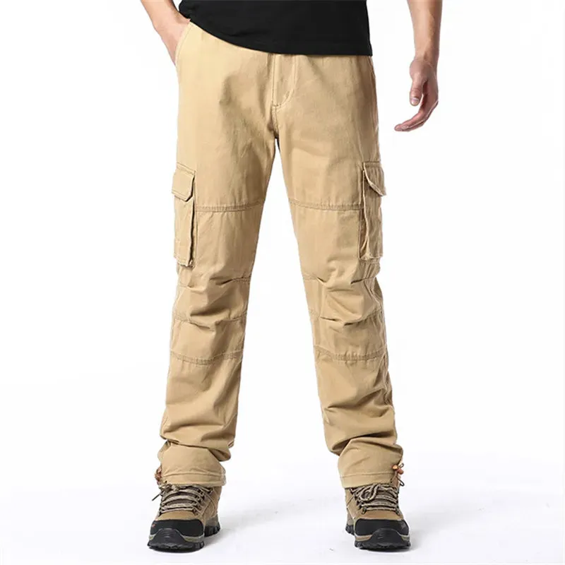 Large Pocket Loose Overalls Outdoor Cotton Tactical Pants