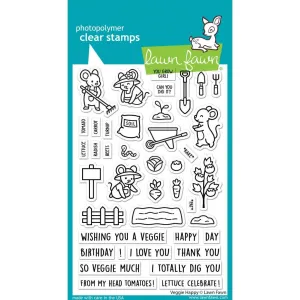 Lawn Fawn - Clear Stamps - Veggie Happy