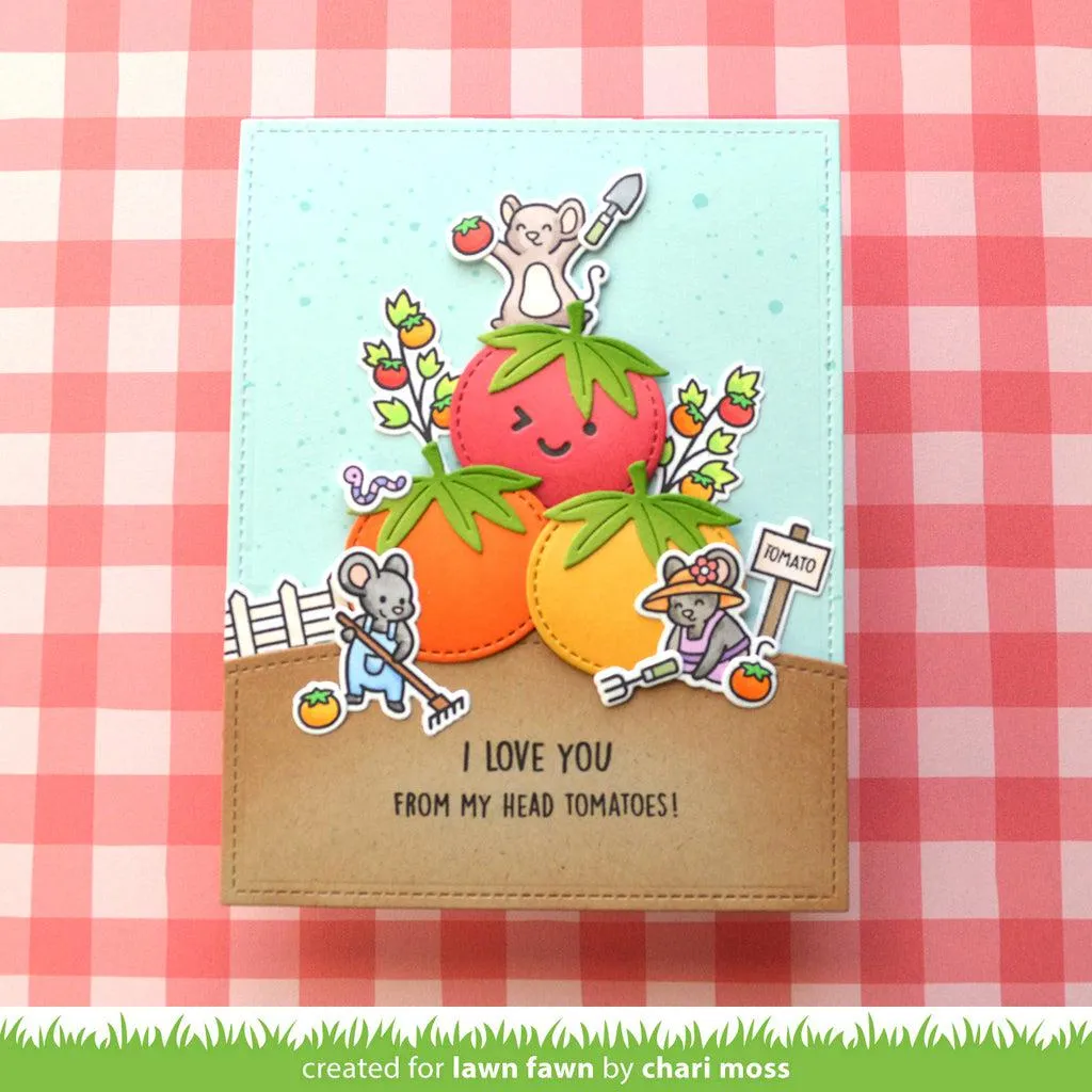 Lawn Fawn - Clear Stamps - Veggie Happy