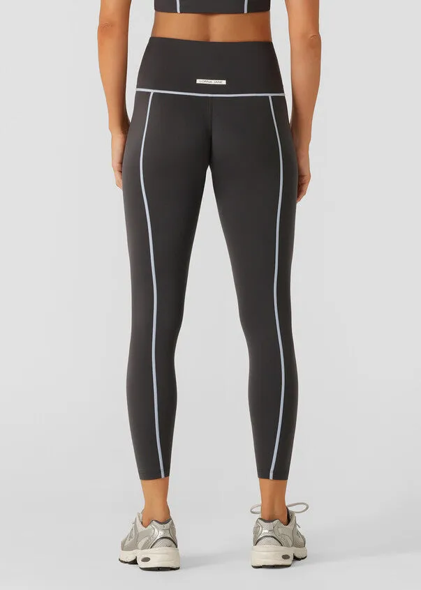 Lorna Jane Unwind No Ride Ankle Biter Leggings - Dark Titanium