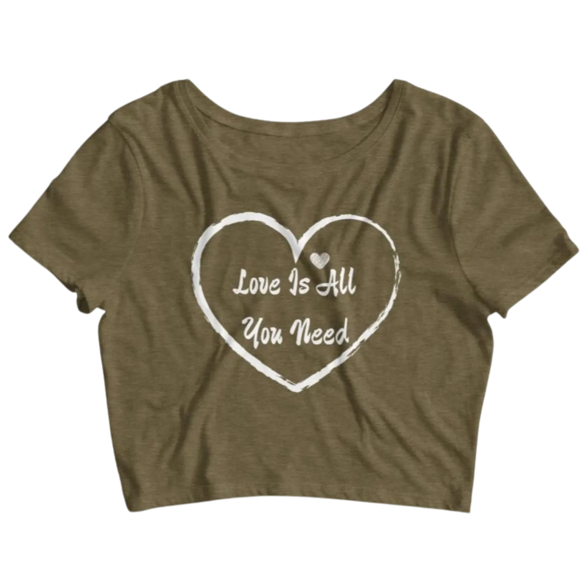 Love Is All You Need Print Crop Top for Women, lioness-love