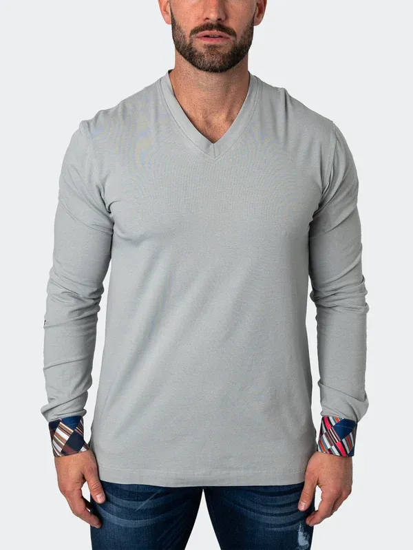 Maceoo V-Neck EdisonSolidMirage | Grey