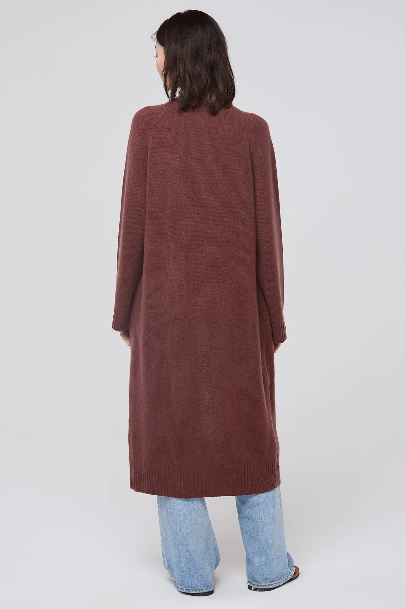 MAKENA LONGLINE CASHMERE CARDIGAN