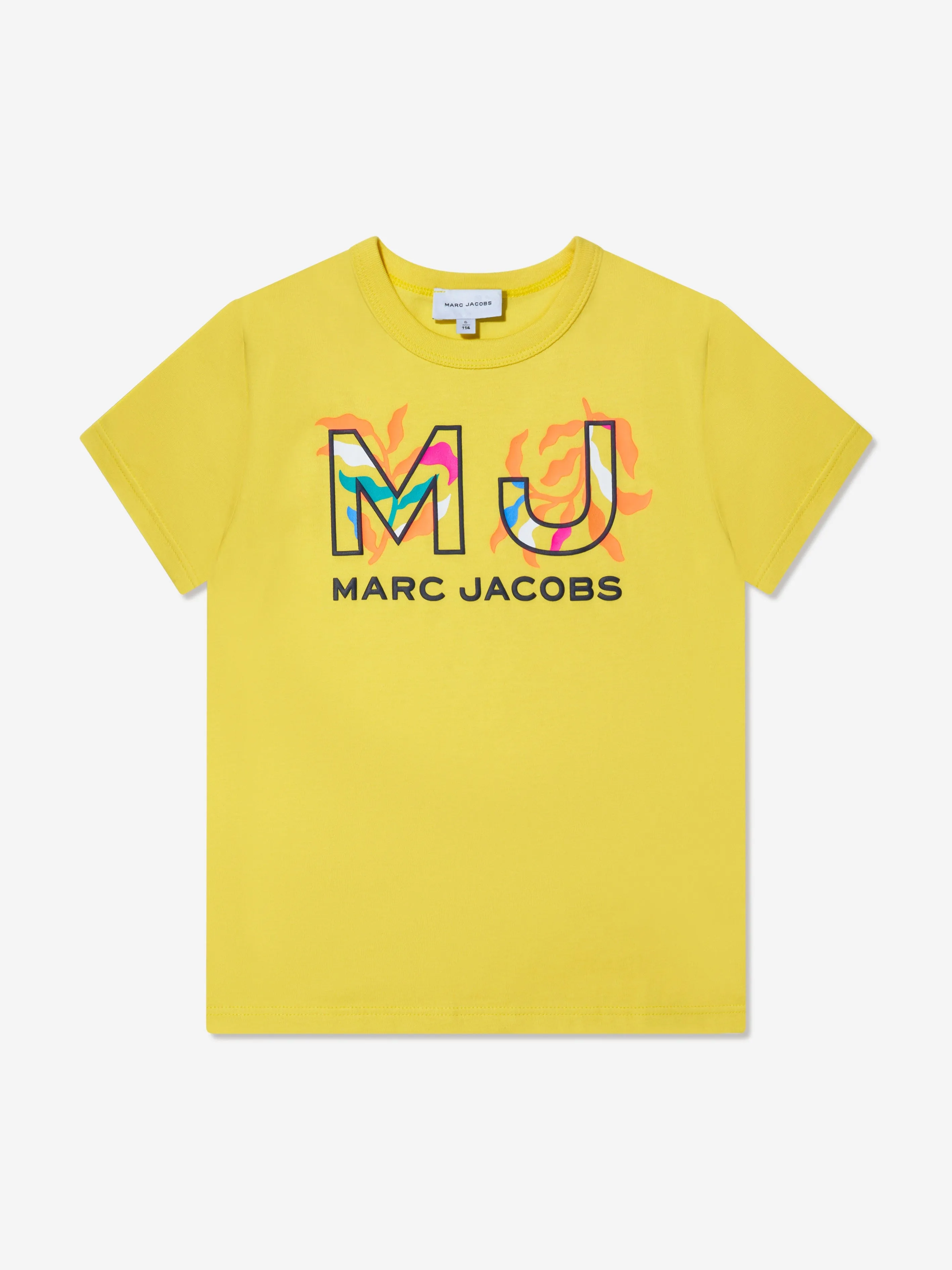 MARC JACOBS Girls Organic Cotton Logo T-Shirt in Yellow