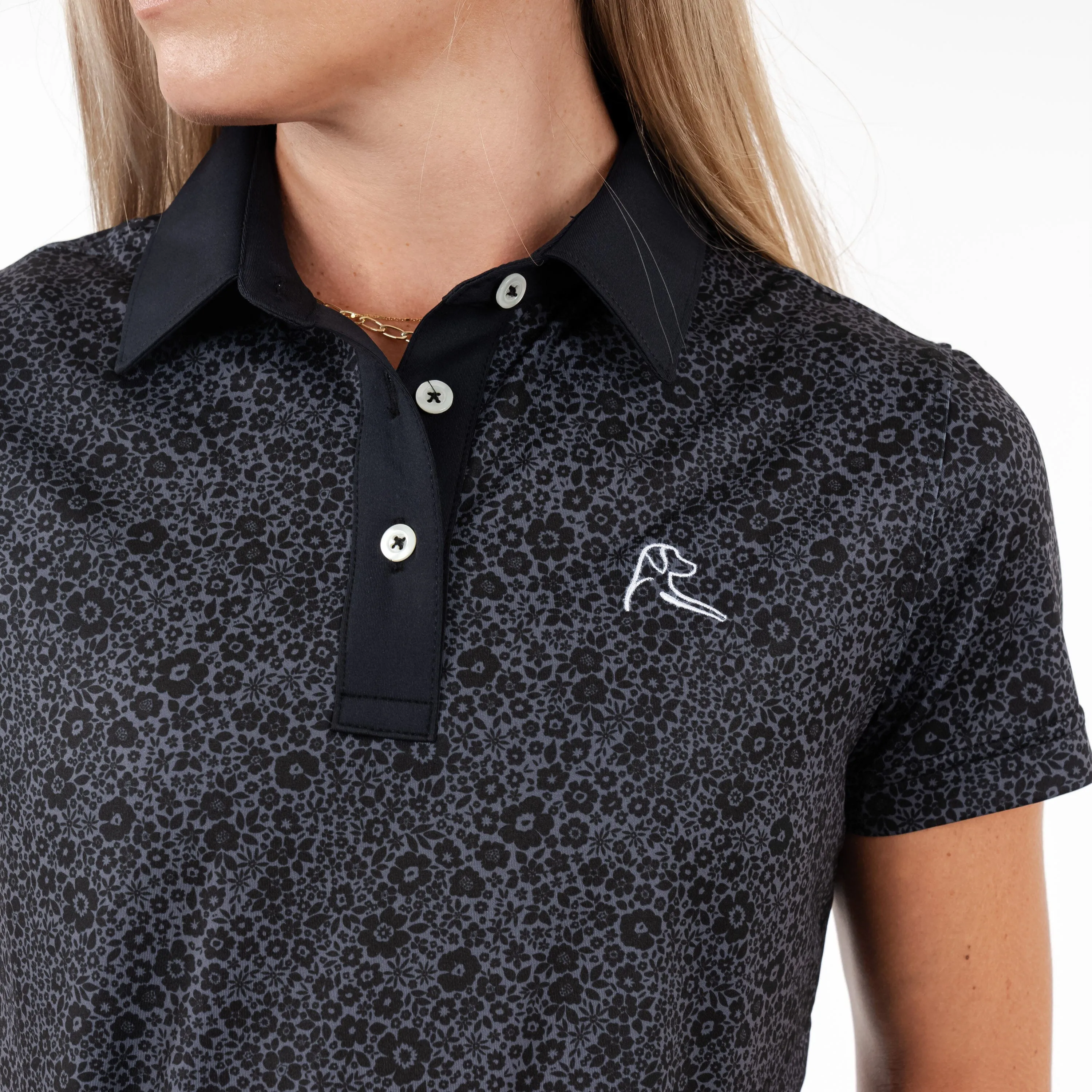 Meadow Of Greens Performance Polo | The Meadow Of Greens - Midnight Black/Charcoal Grey