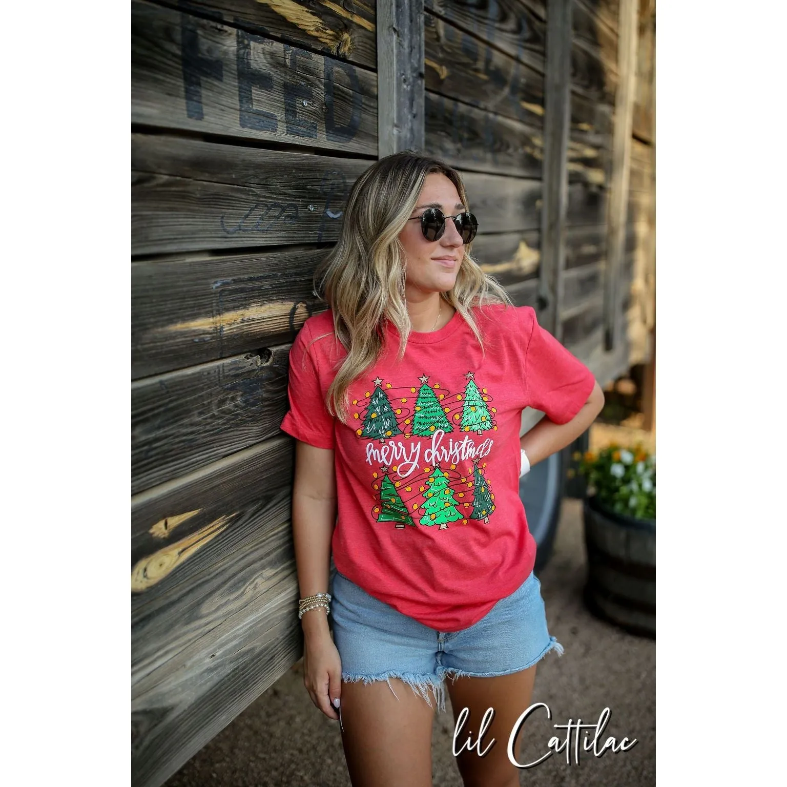 Merry Christmas 6 Trees - Christmas Tee