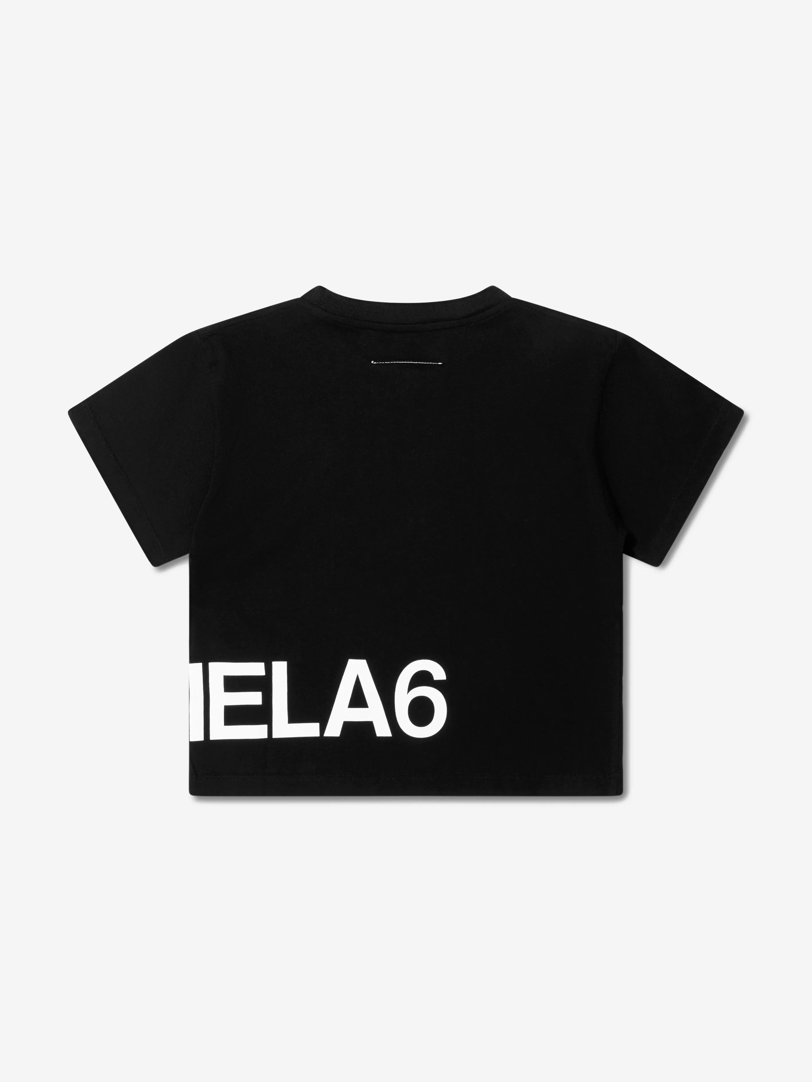 MM6 Maison Margiela Kids Logo T-Shirt In Black