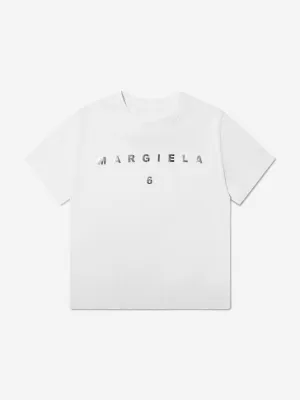 MM6 Maison Margiela Kids Logo T-Shirt In White