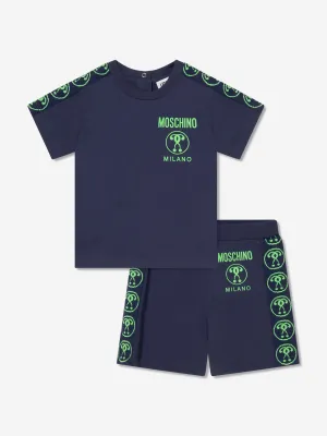 Moschino Baby Boys T-Shirt And Shorts Set in Navy