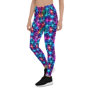 Neon Flower Leggings