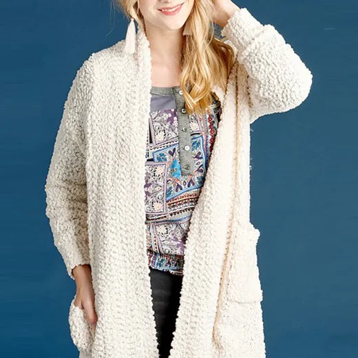 Popcorn Knit Snuggle Me Cardigan