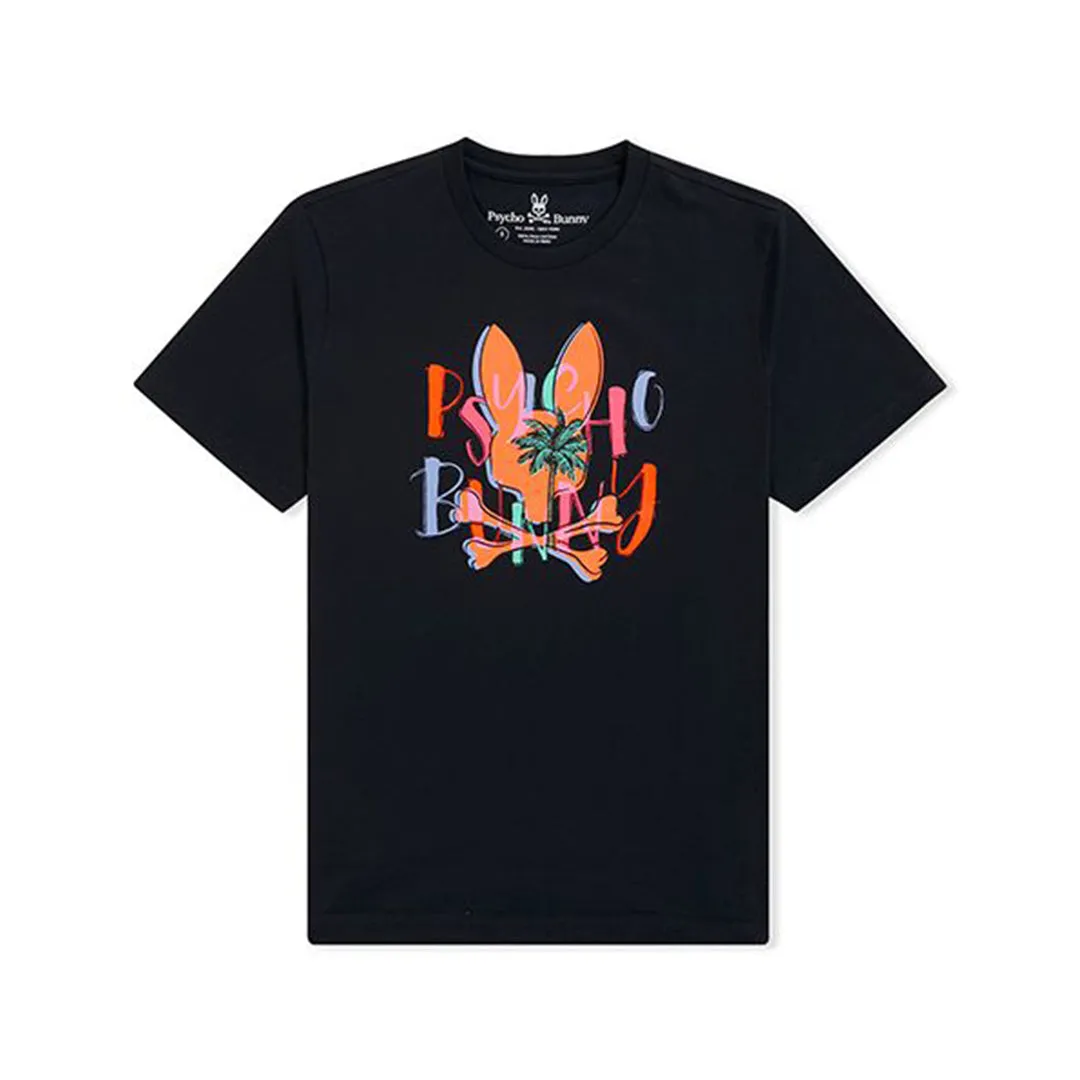 Psycho Bunny Mens Sebastian Hand Drawn Tee - Navy