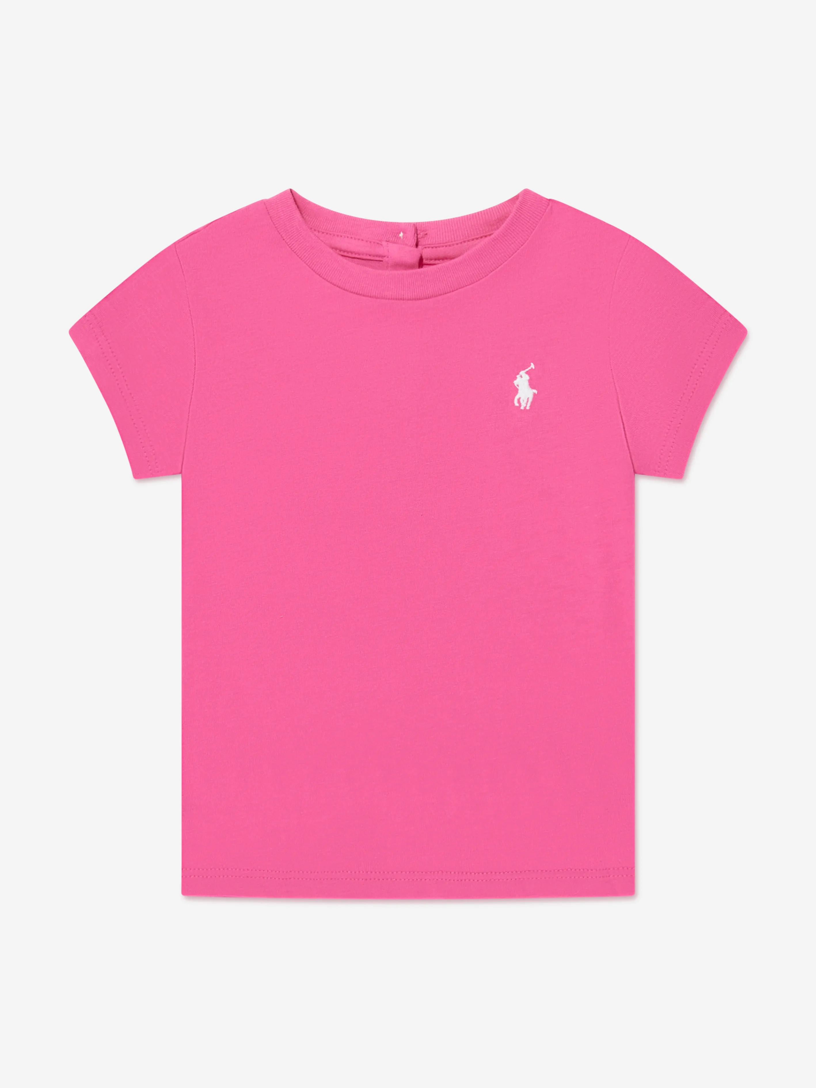 Ralph Lauren Baby Girls Logo T-Shirt in Pink