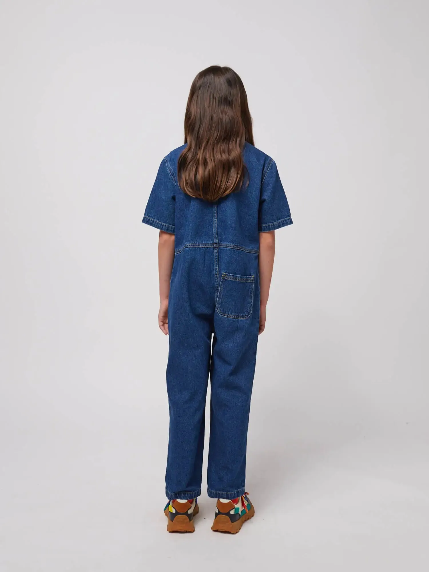 Smiling denim overall