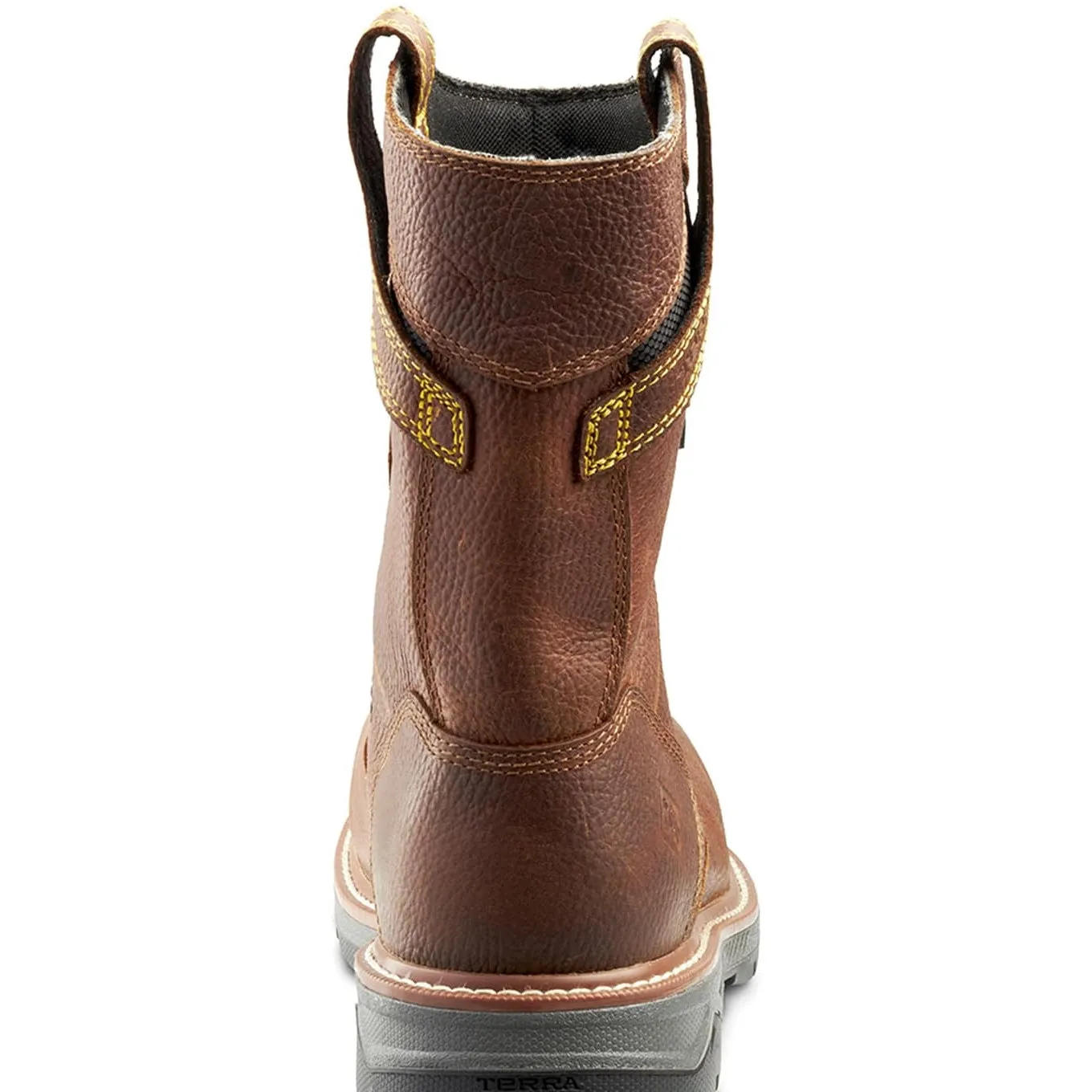 Terra Men's Patton AT Waterproof Pull-On Safety Work Boot -Brown- 4TCBBN