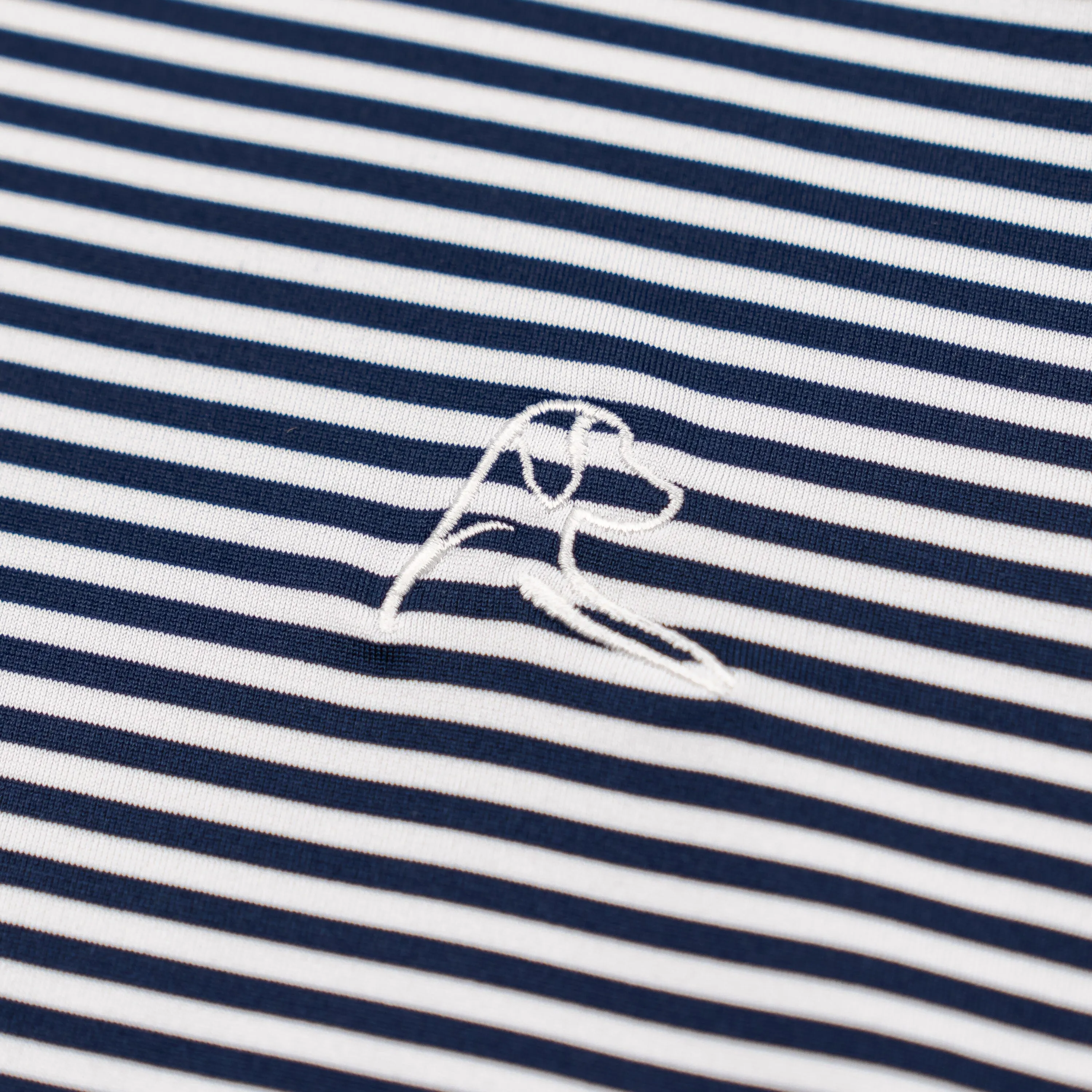 The Birdie Stripe | Performance Polo | The Birdie Stripe - Fleet Navy/White