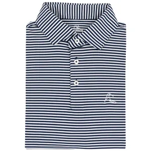 The Birdie Stripe | Performance Polo | The Birdie Stripe - Fleet Navy/White