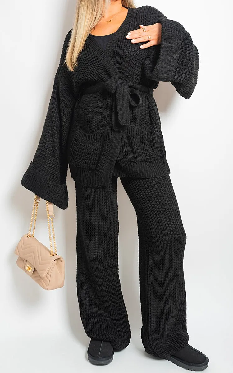 Thea Belted Pocket Knit Co-ord Set