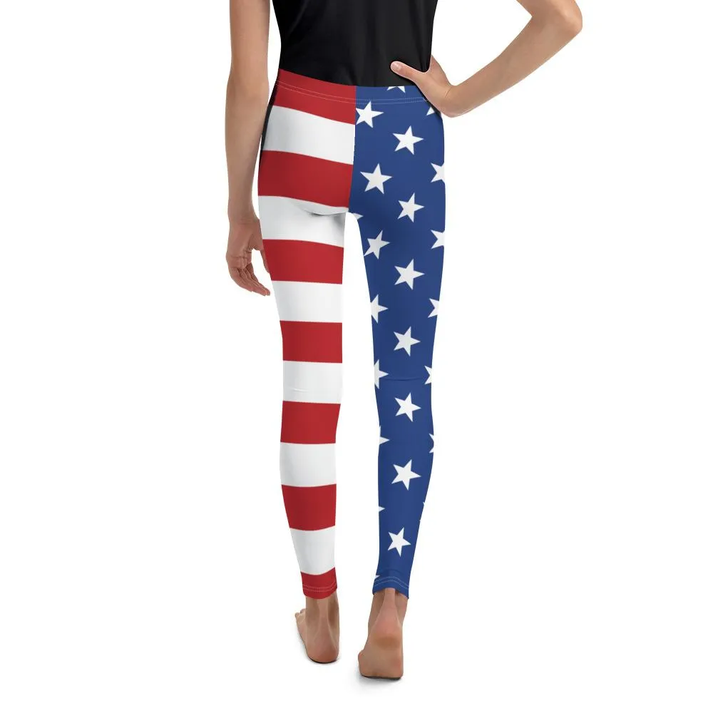 USA Stars & Stripes Youth Leggings