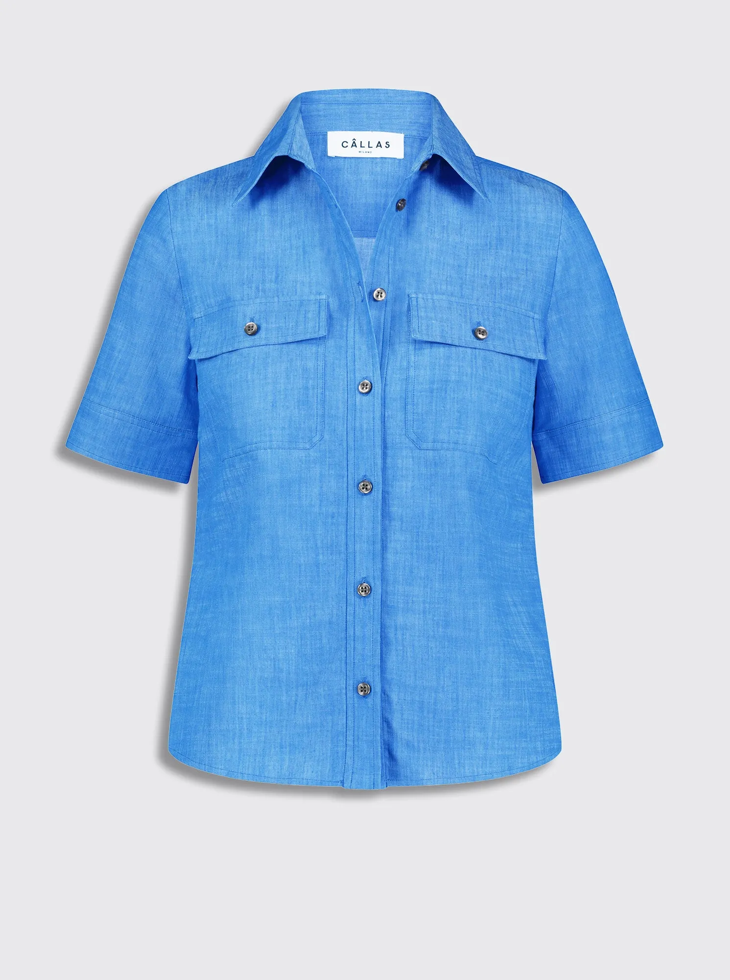 VESPER Stretch Denim Shirt Blue Indigo