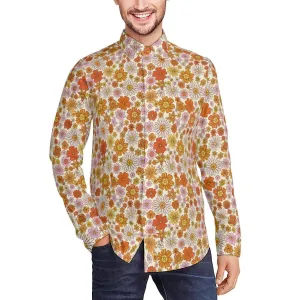 Vintage 70s style shirt, Retro Shirt Men, Hippie Shirt Men, Men's Floral shirt, 70s Shirt Men, 70s inspired shirt, Men's dress shirt