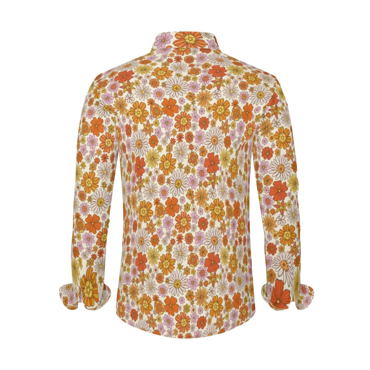 Vintage 70s style shirt, Retro Shirt Men, Hippie Shirt Men, Men's Floral shirt, 70s Shirt Men, 70s inspired shirt, Men's dress shirt