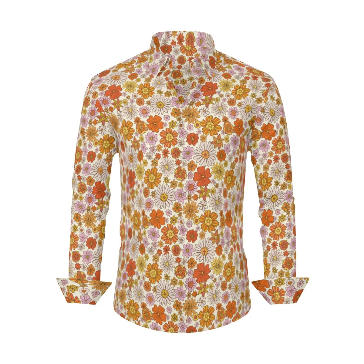 Vintage 70s style shirt, Retro Shirt Men, Hippie Shirt Men, Men's Floral shirt, 70s Shirt Men, 70s inspired shirt, Men's dress shirt