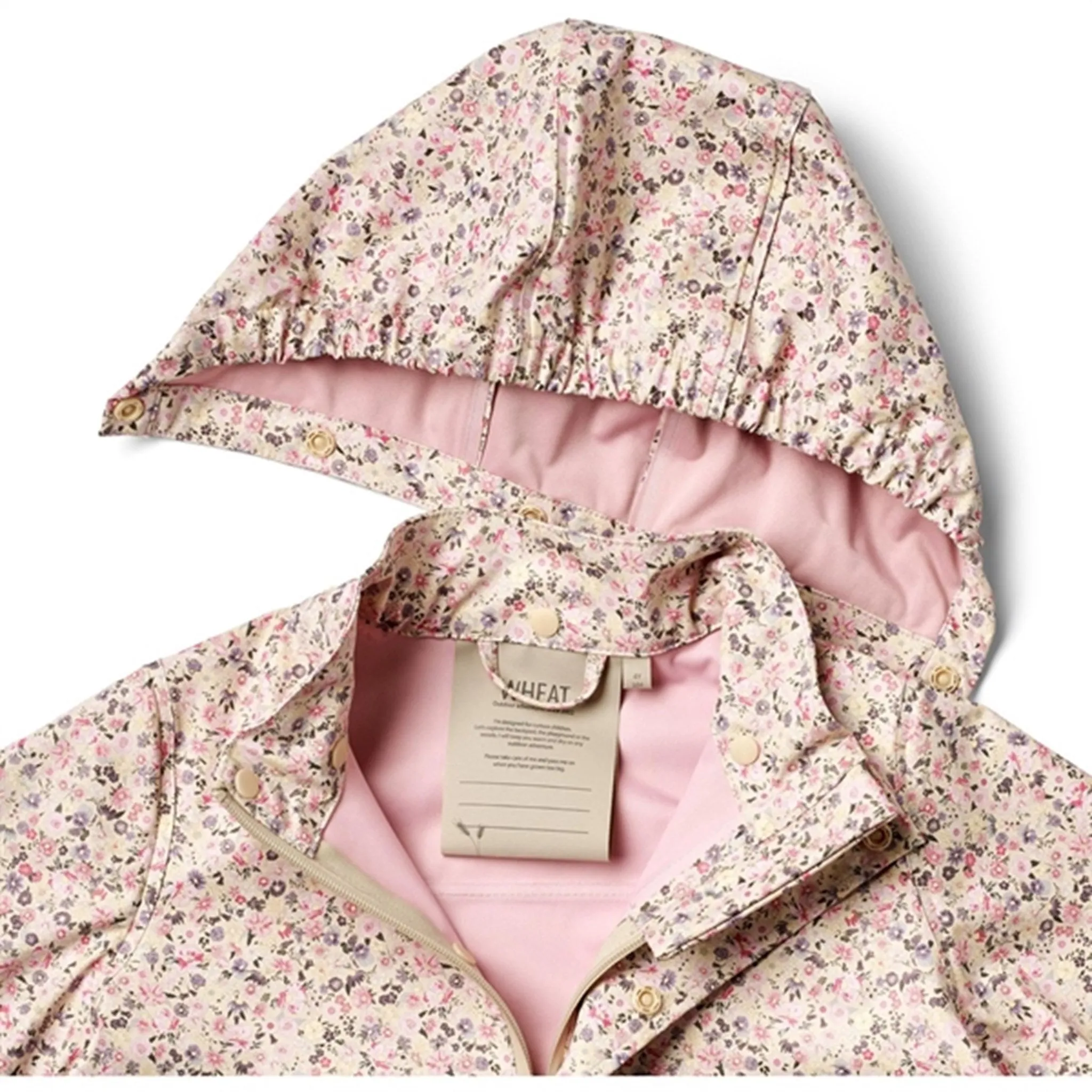 Wheat Rain Jacket Ola Clam Multi Flowers